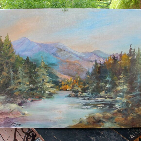 Beautiful vintage oil painting